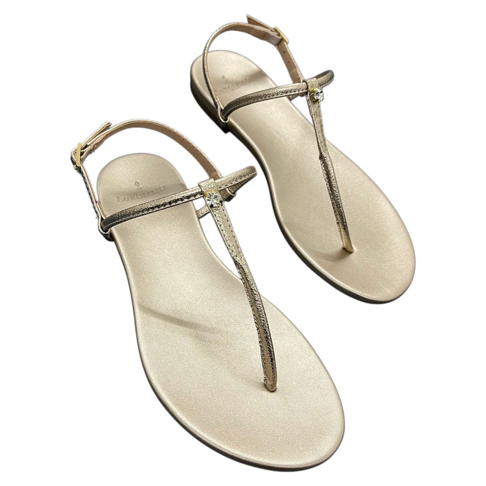 Sandália Feminina Rasteira La Femme 34.093 Dourado 5