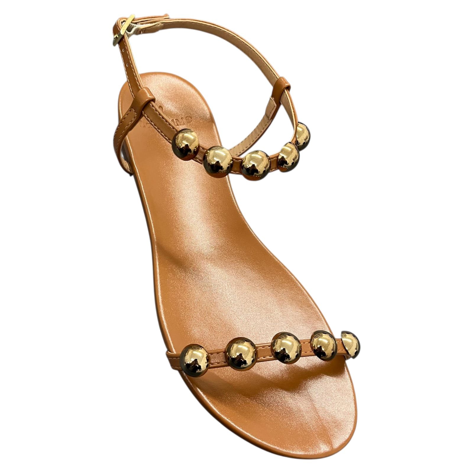 Sandália Feminina Rasteira La Femme Esferas 34.134 Marrom 2