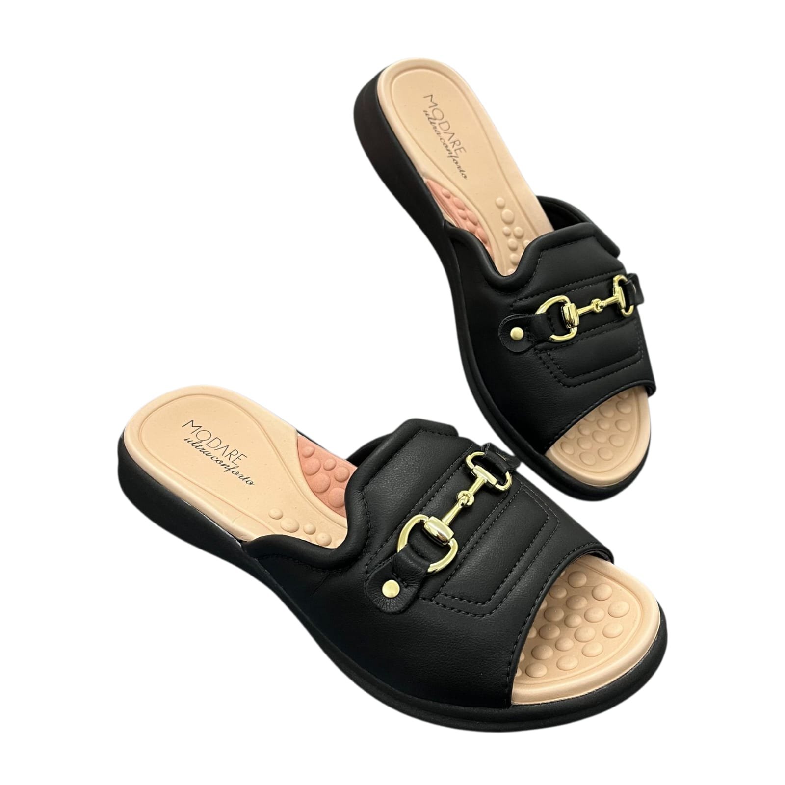 Tamanco Flat Feminino Modare Ultraconforto 7174.120 Preto 3