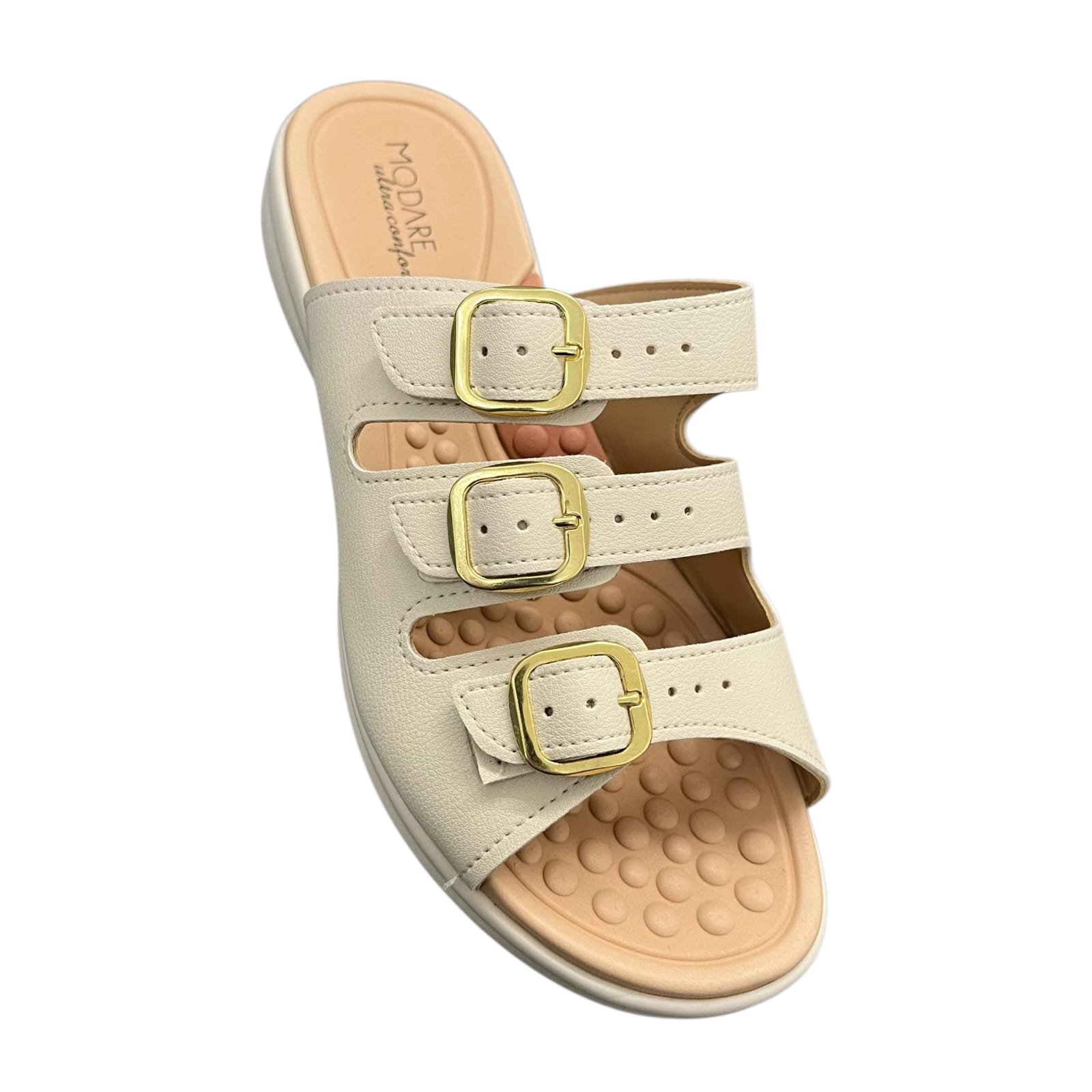 Tamanco Flat Feminino Modare Ultraconforto 7174.122 Off White 2