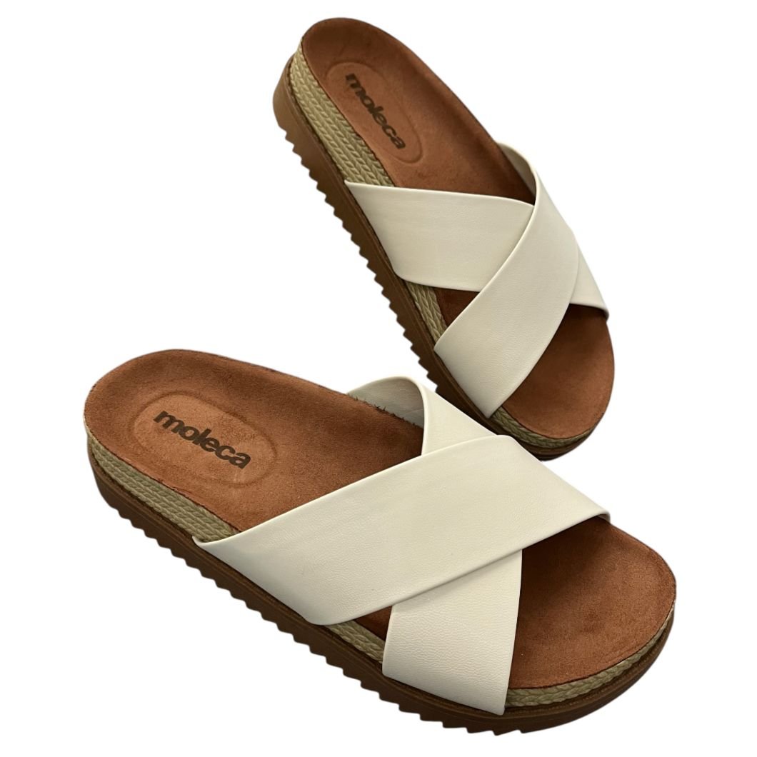 Tamanco Papete Flatform Moleca 5500.215 Off White 3