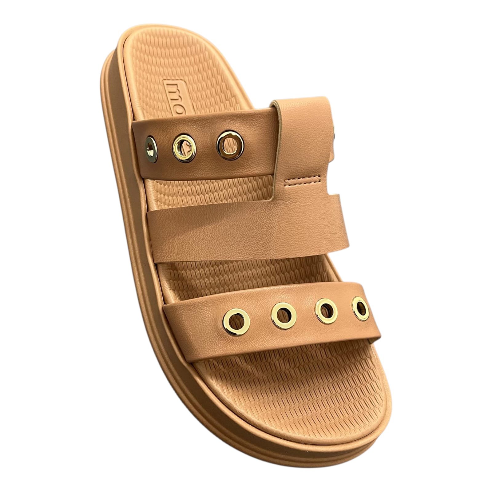 Sandália Feminina Papete Slide Moleca 5556.103 Nude 2