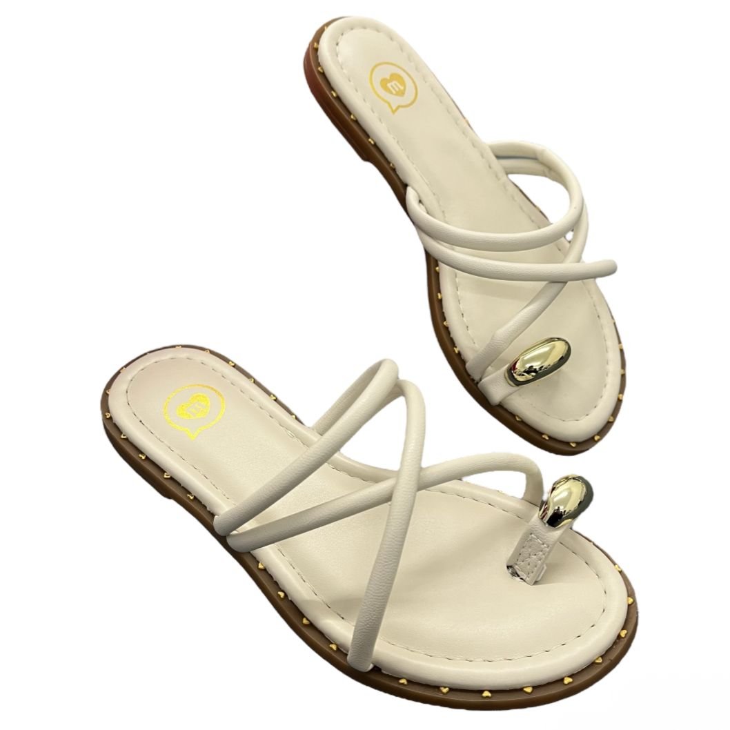 Sandália Rasteira Menina Molekinha 2342.111 Branco 3
