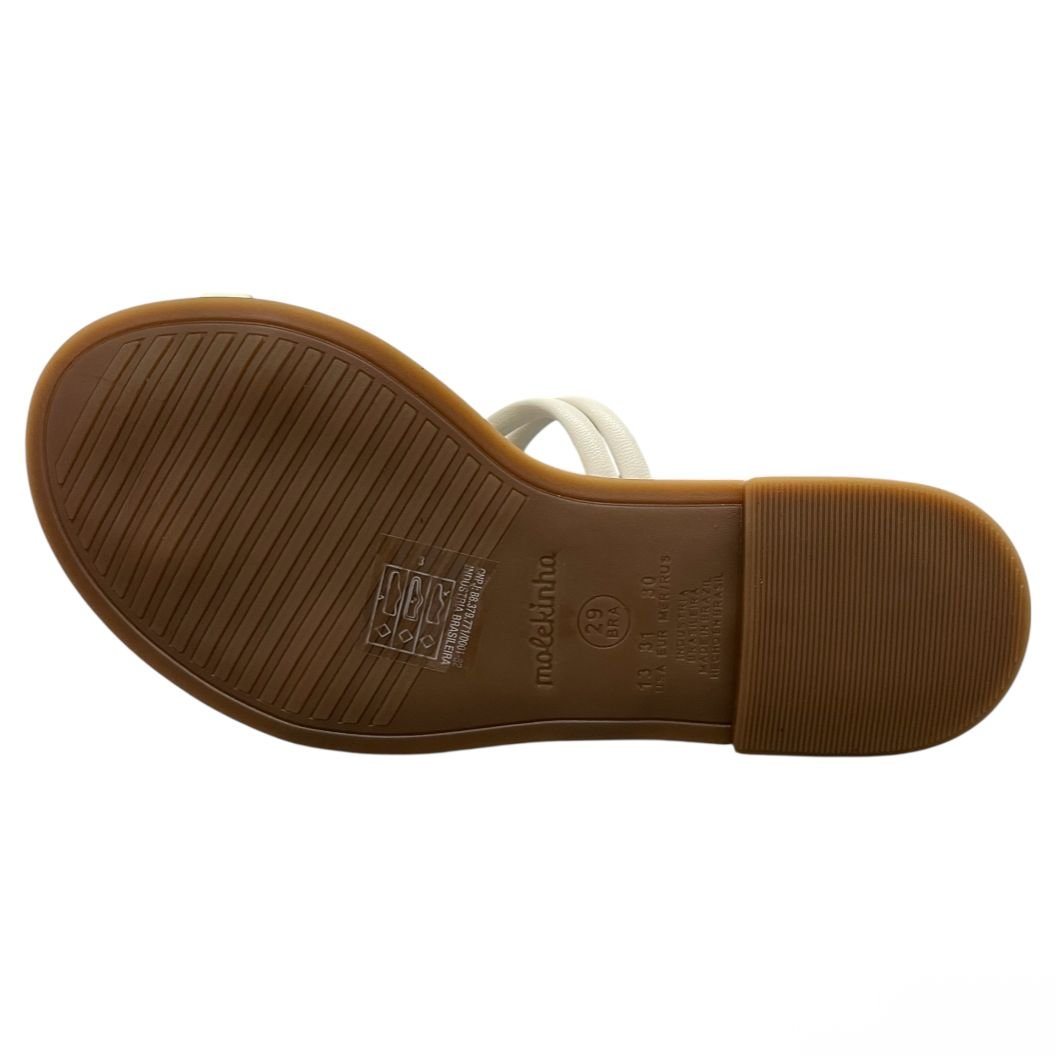 Sandália Rasteira Menina Molekinha 2342.111 Branco 4