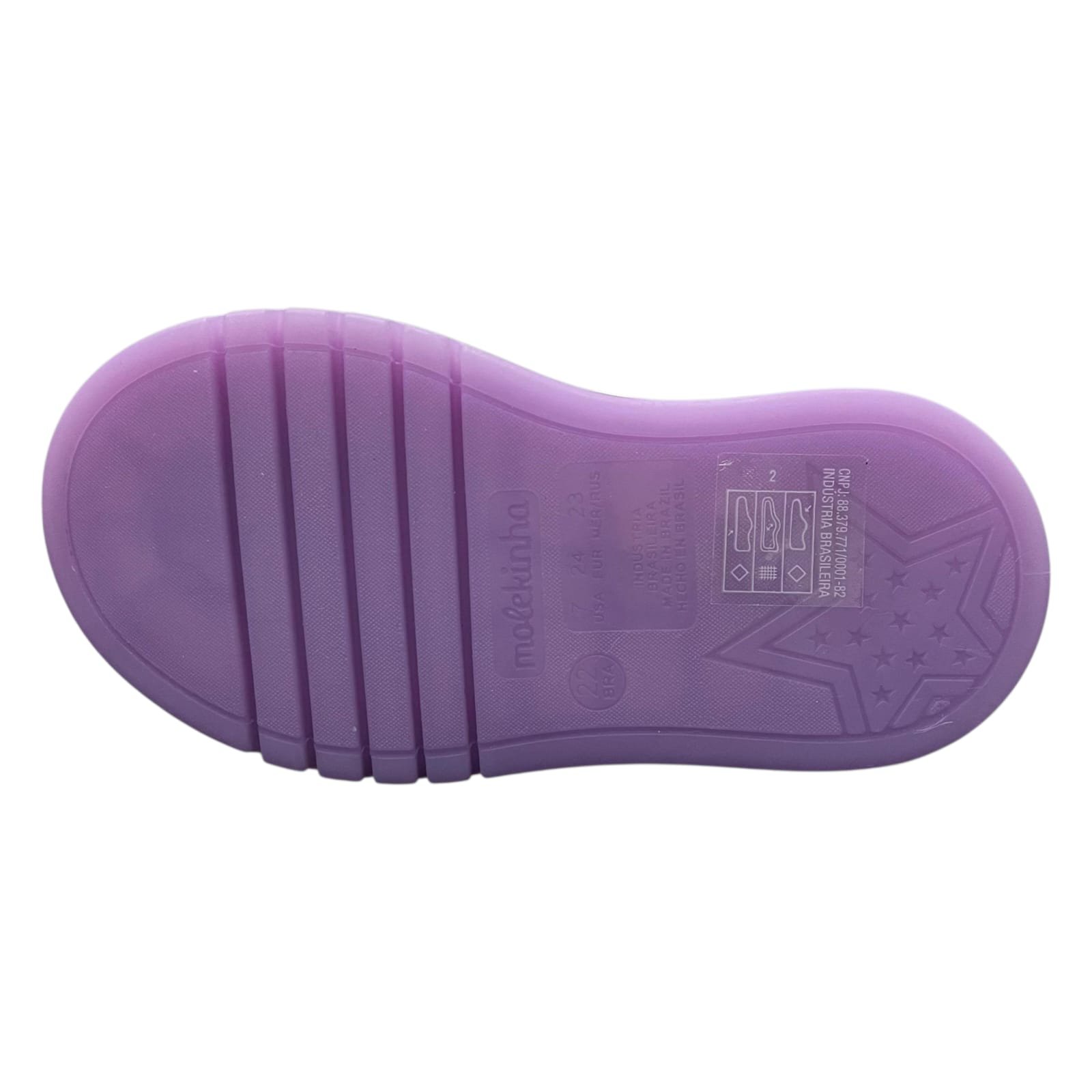 Tênis Infantil Menina Molekinha Luz De Led 2742.203 Lilás/Branco 4