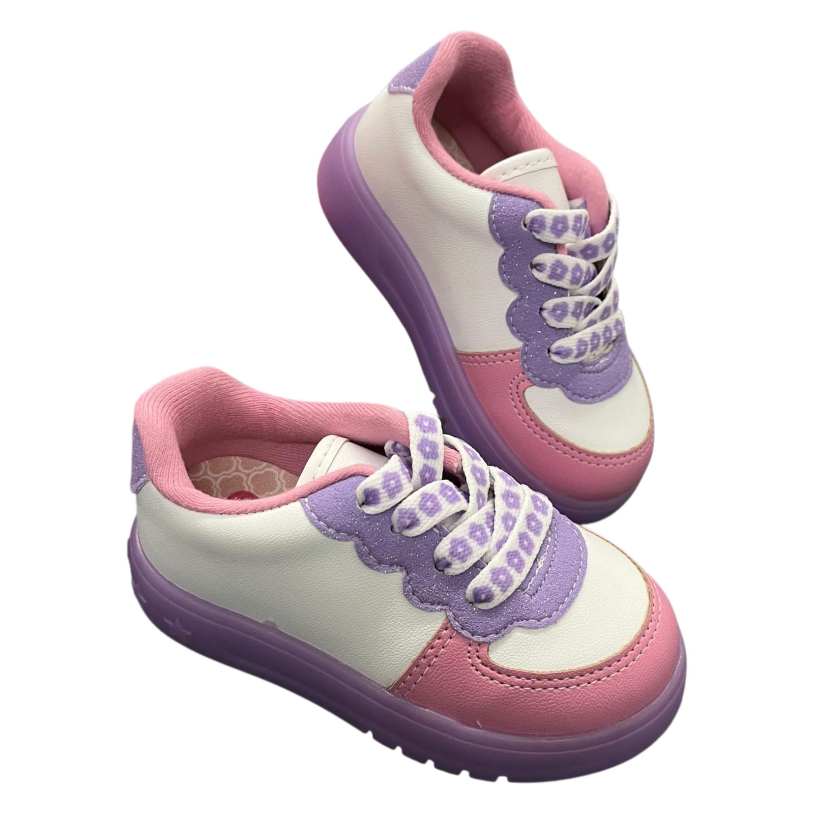 Tênis Infantil Menina Molekinha Luz De Led 2742.203 Lilás/Branco 5