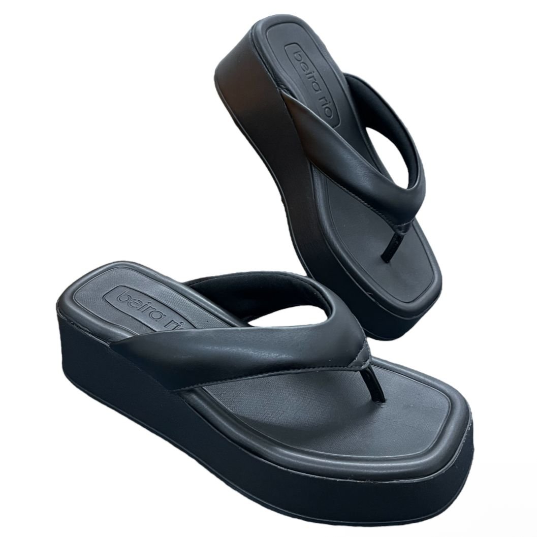 Tamanco Chinelo Plataforma Beira Rio 8530.100 Preto 3