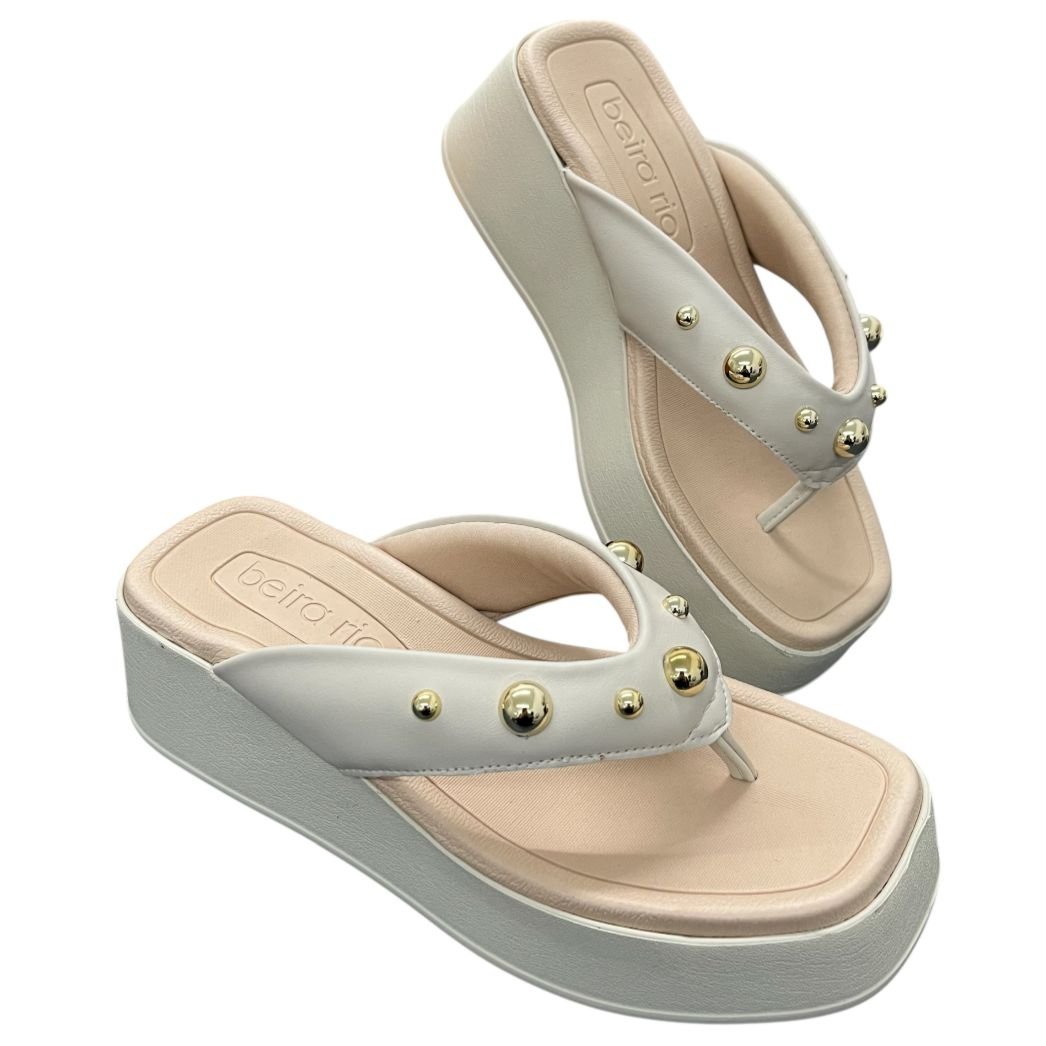 Tamanco Chinelo Plataforma Beira Rio 8530.104 Off White 5