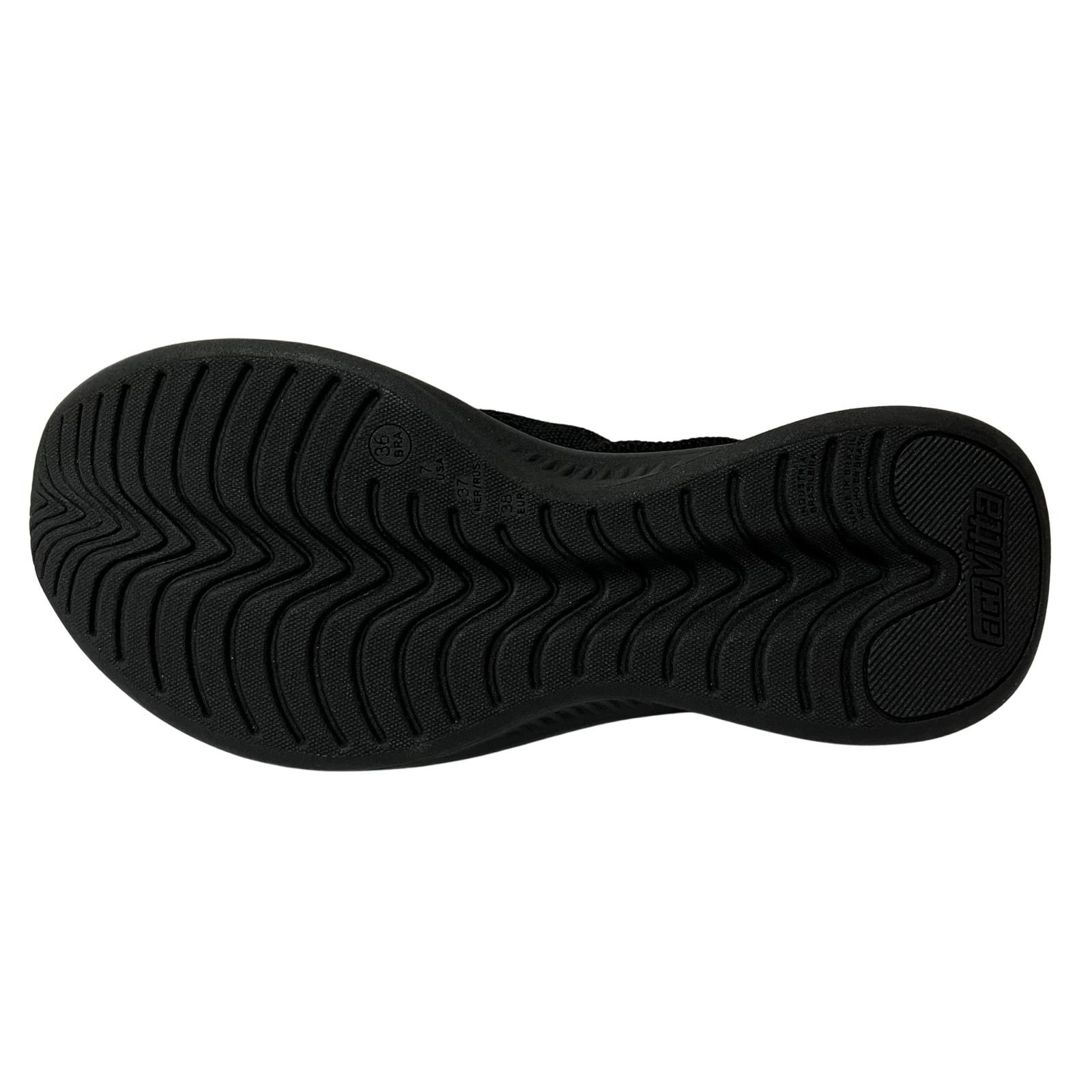 Tênis Calce Fácil Tecido Knit Actvitta 4829.317 Preto 4