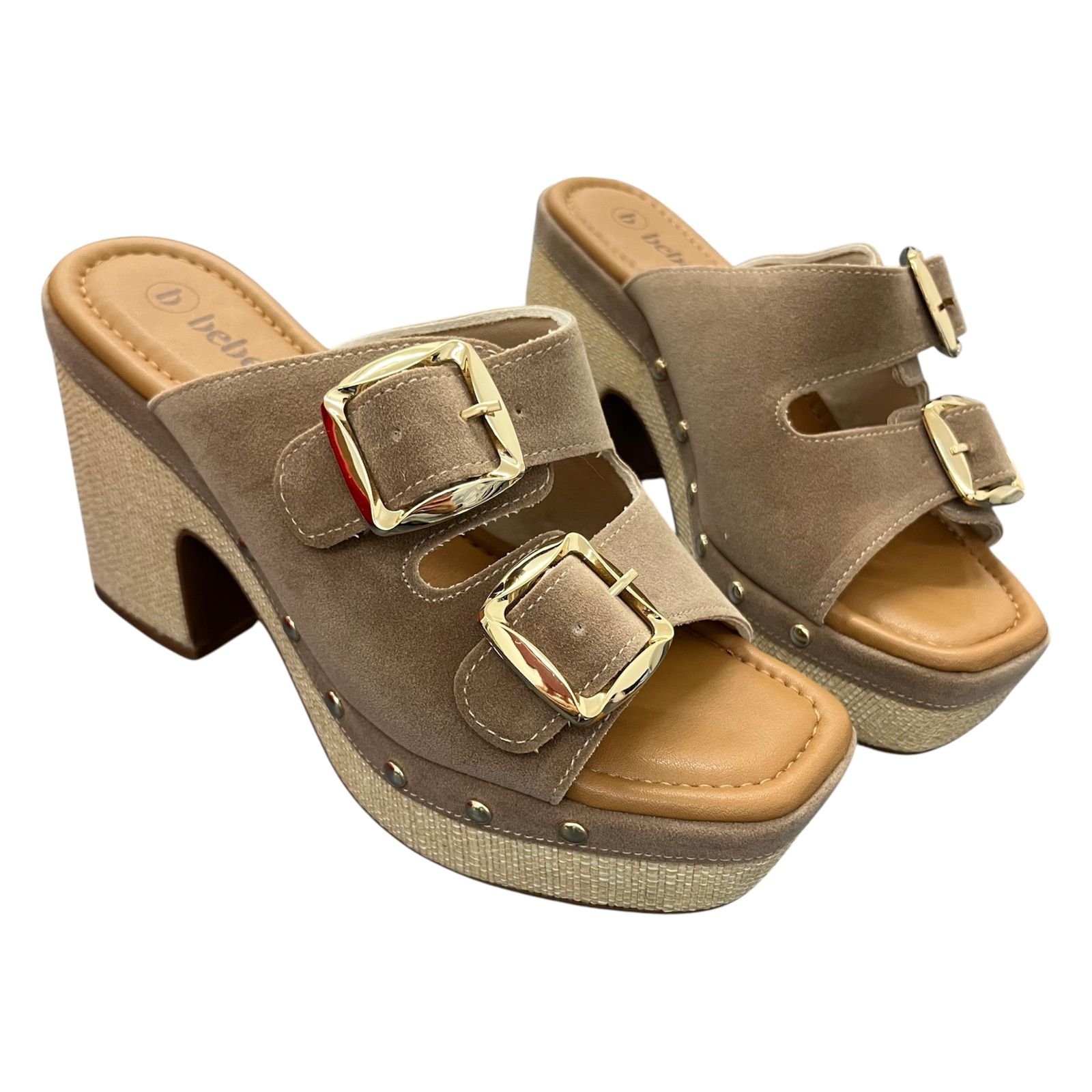 Tamanco Clog Bebecê Plataforma Camurção T5110-129 Marrom 4