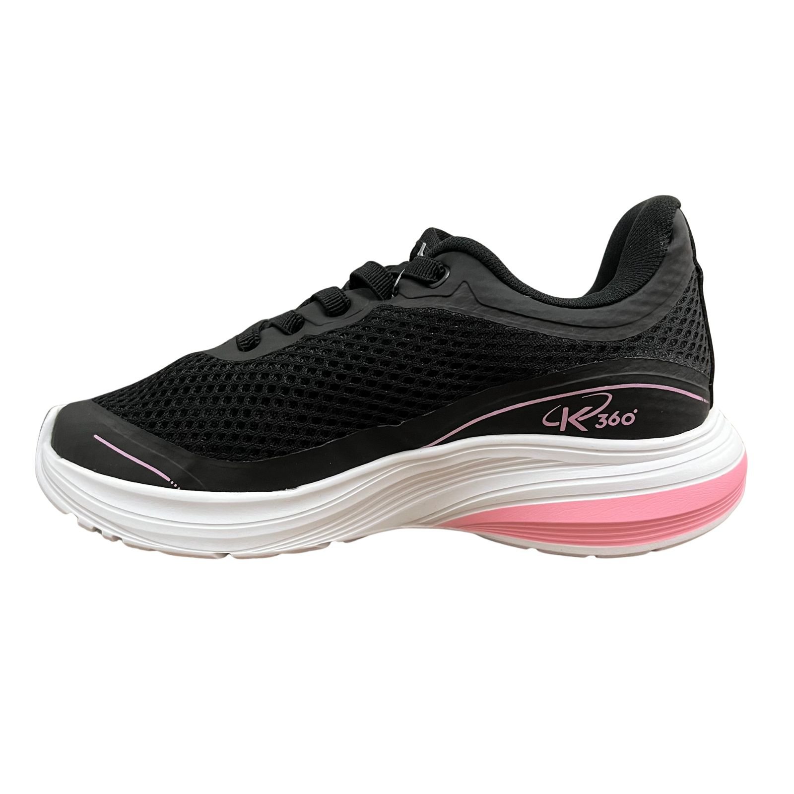 Tênis Infantil Menina Kidy K360 Super Leve 1023-2694 Preto/Rosa 3