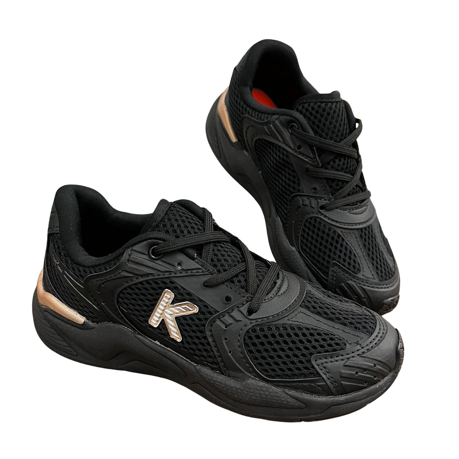 Tênis Infantil Menino Kidy K360 Retrô 0001-1235 Preto/Dourado 5