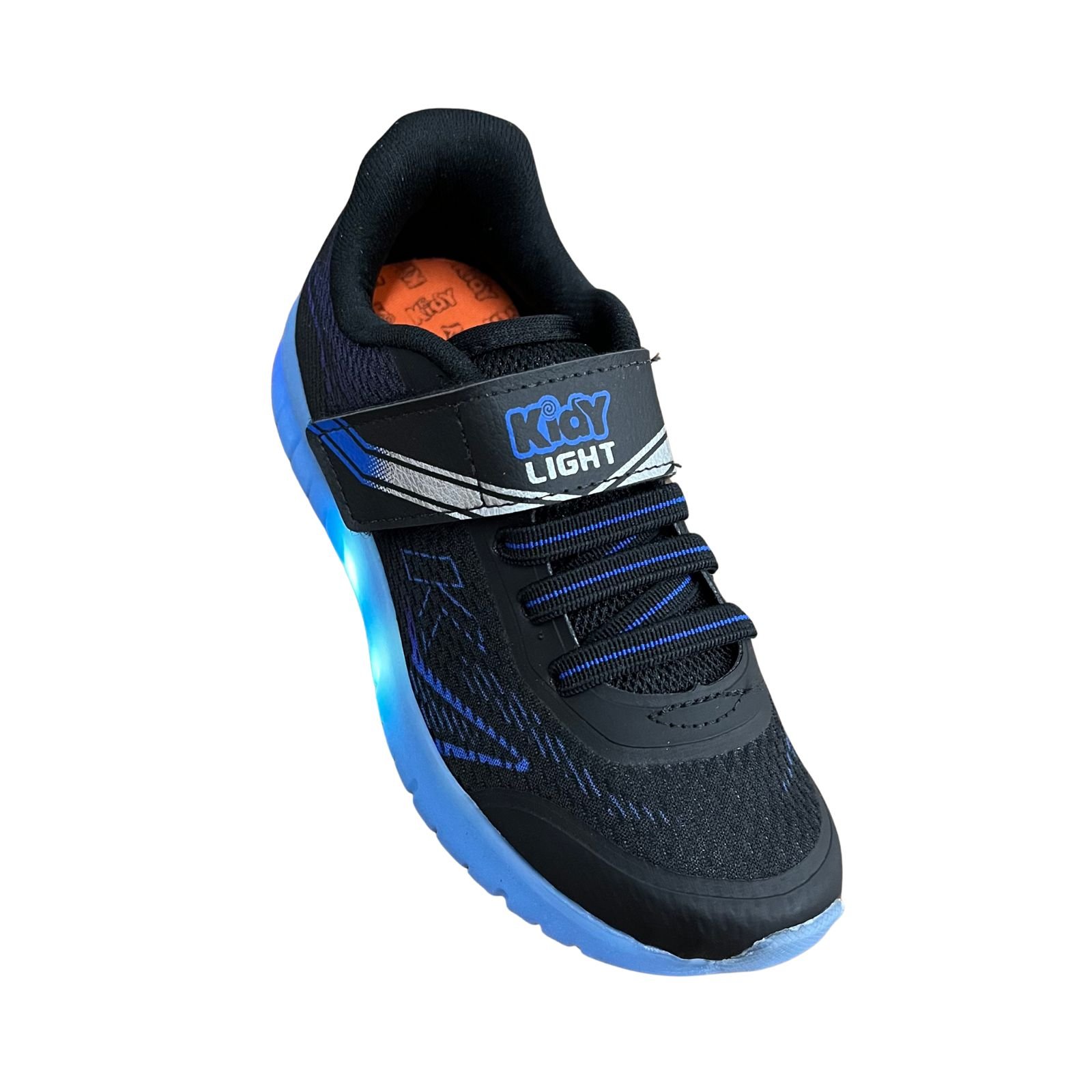 Tênis Infantil Menino Luz De Led Kidy Light Fun 0106-0588 Preto/Azul 2