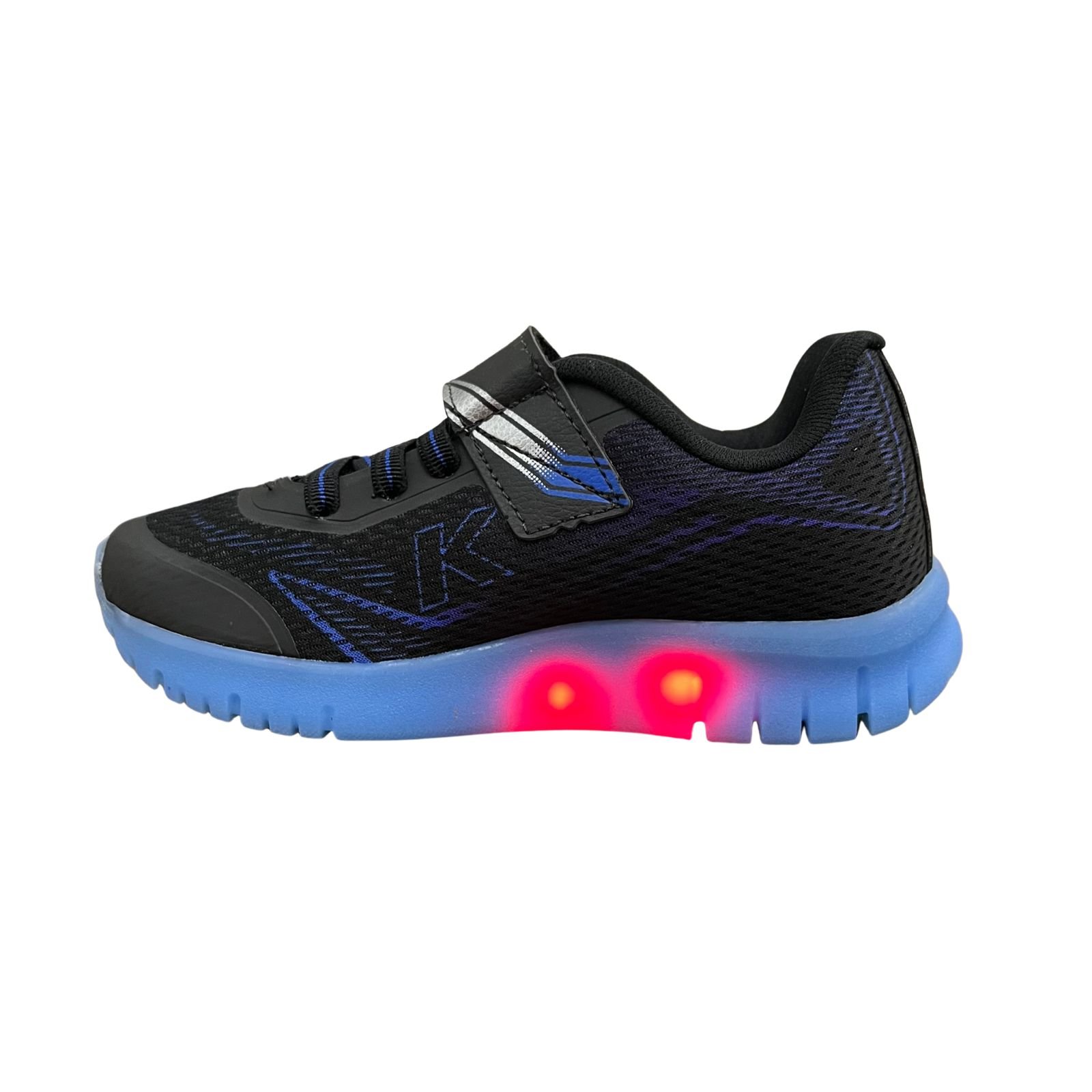 Tênis Infantil Menino Luz De Led Kidy Light Fun 0106-0588 Preto/Azul 5