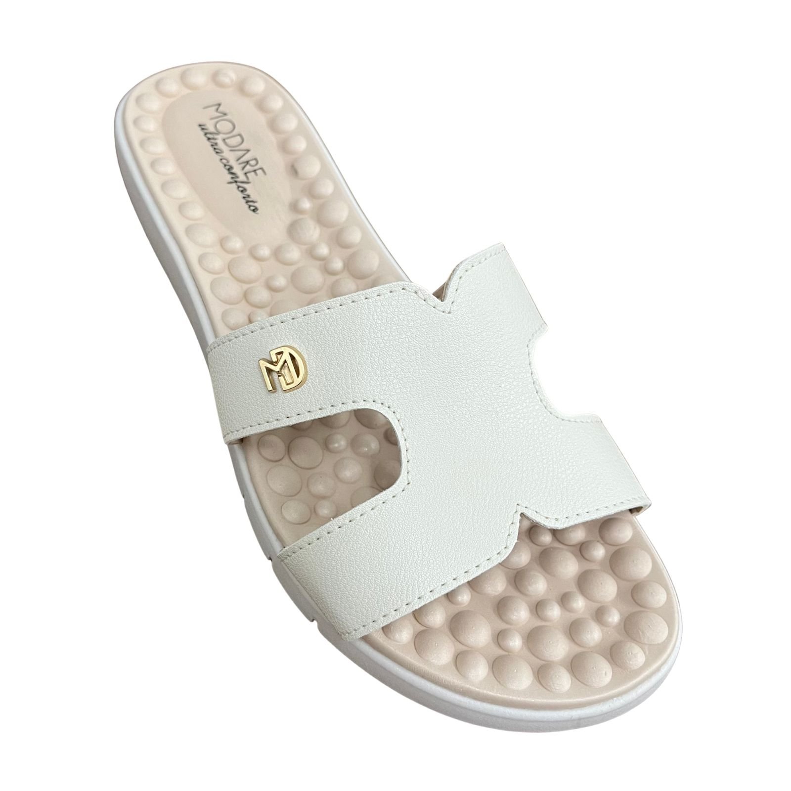 Tamanco Chinelo Slide Feminino Modare 7162.330 Off White 2