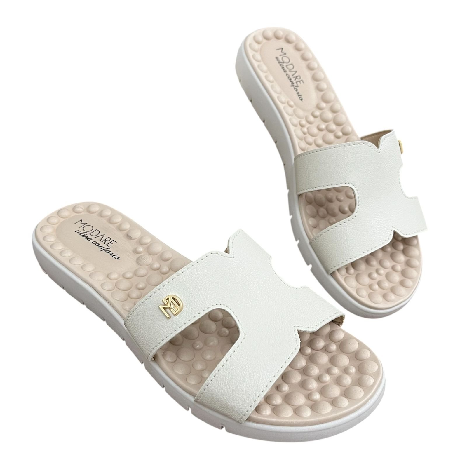 Tamanco Chinelo Slide Feminino Modare 7162.330 Off White 3