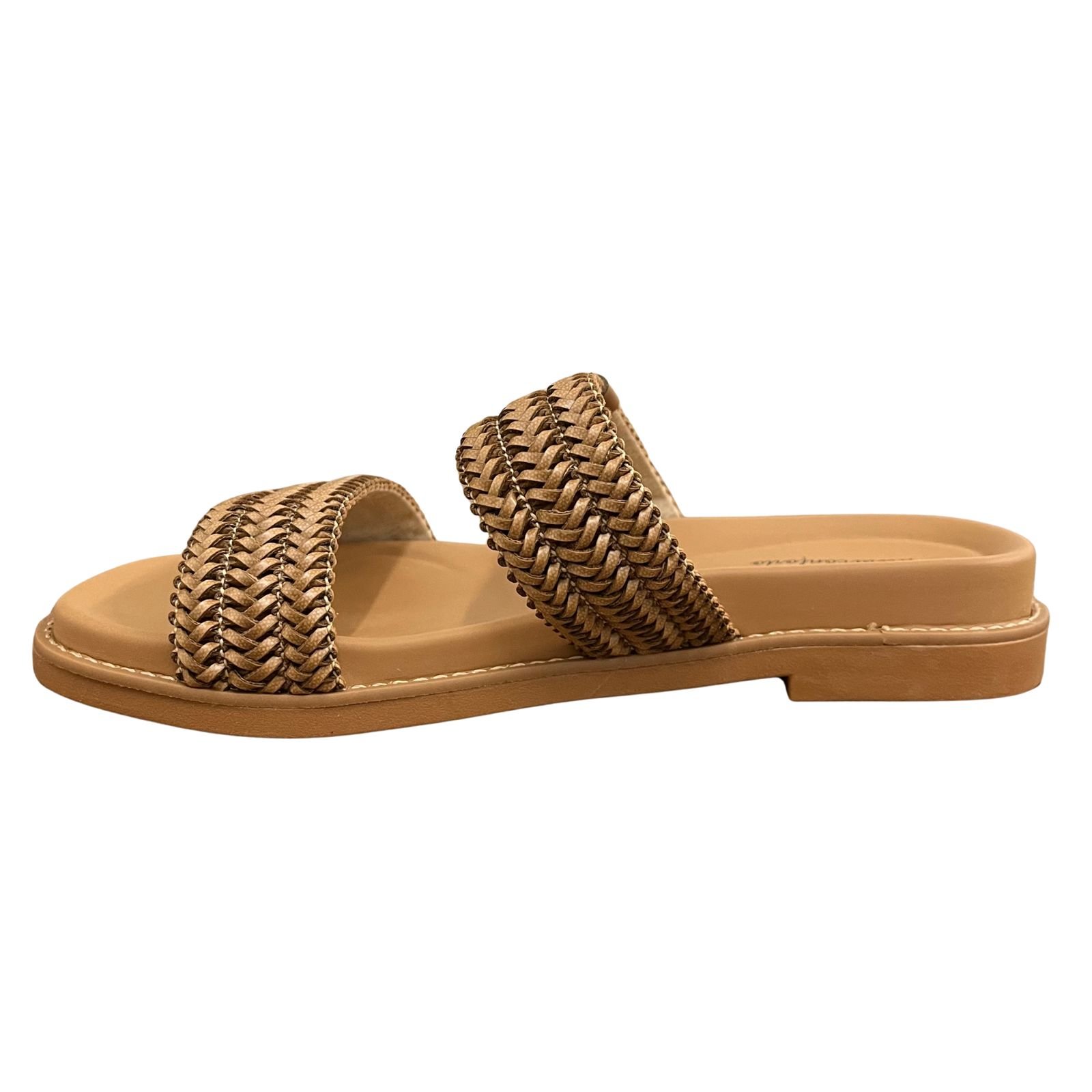 Tamanco Feminino Rasteiro Em Trama Modare 7205.103 Camel 5