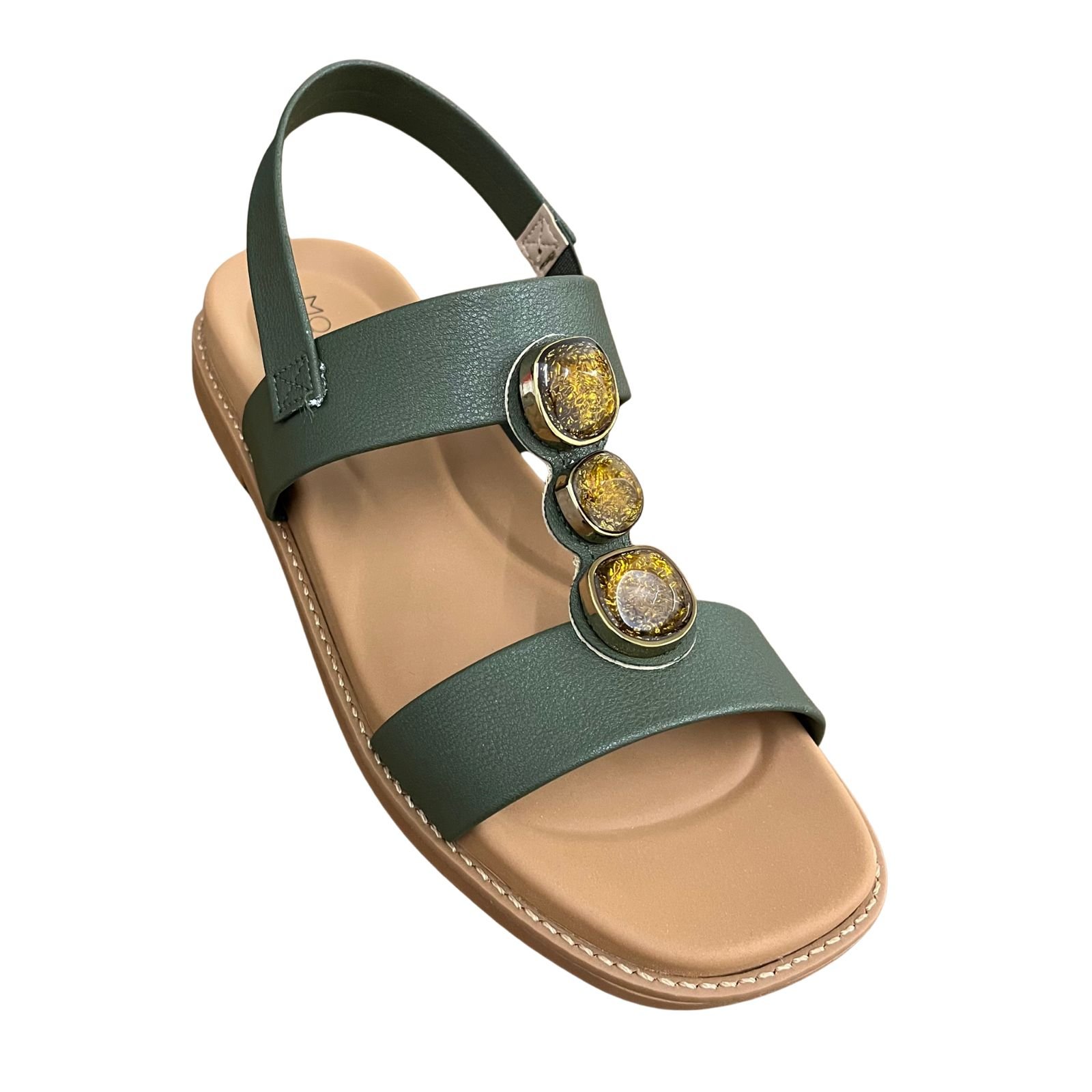Sandália Feminina Rasteira Calce Fácil Modare 7205.106 Verde 2