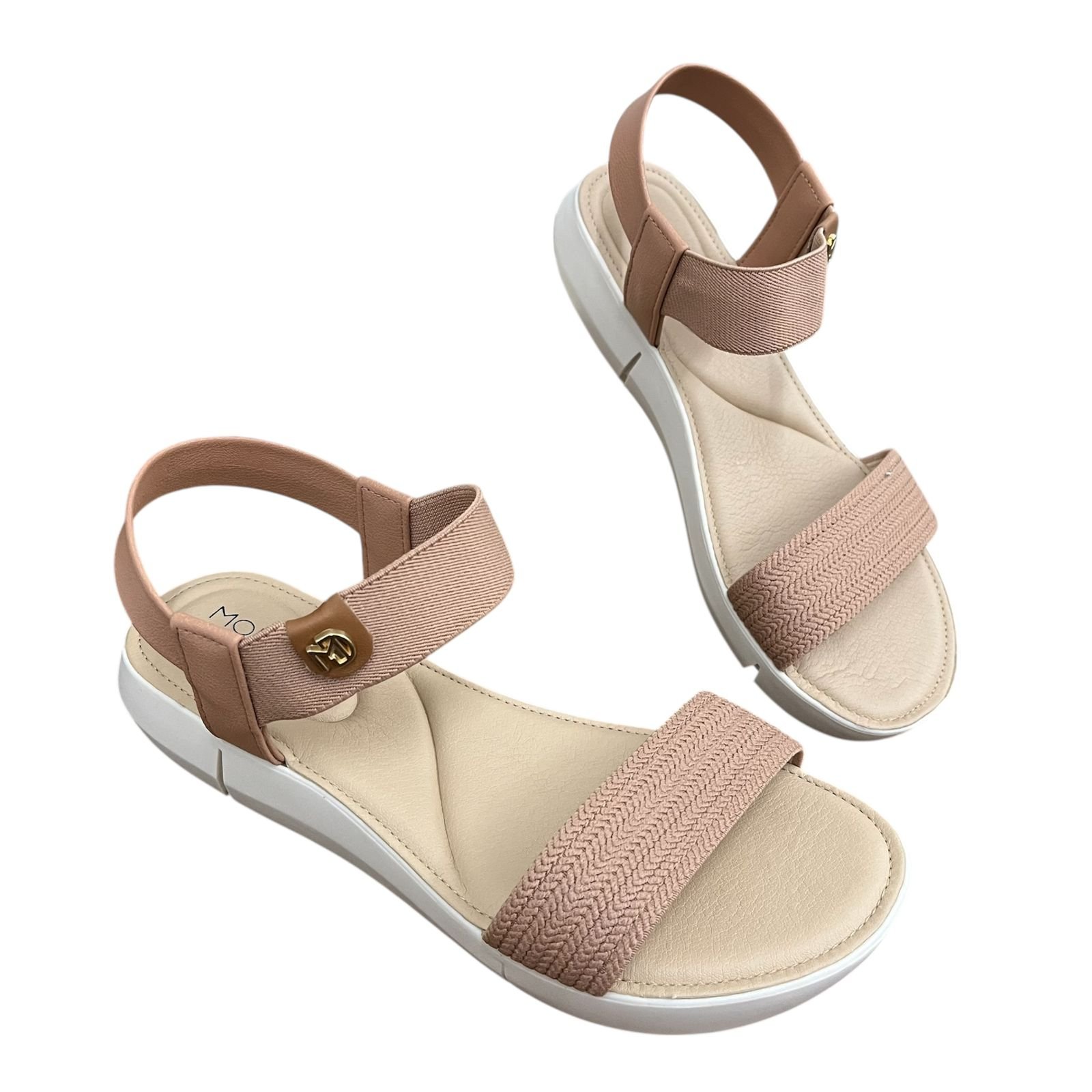 Sandália Feminina Salto Baixo Calce Fácil Modare 7199.102 Nude 3