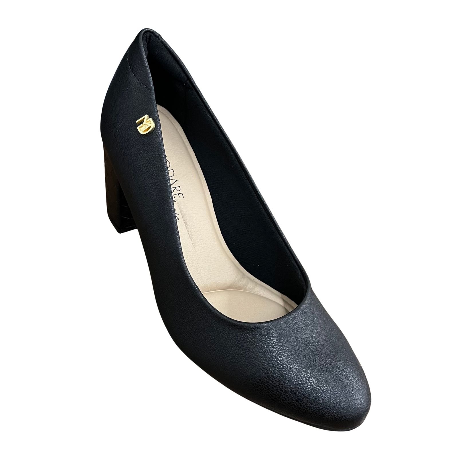 Sapato Scarpin Salto Bloco Feminino Modare 7377.105 Preto 2