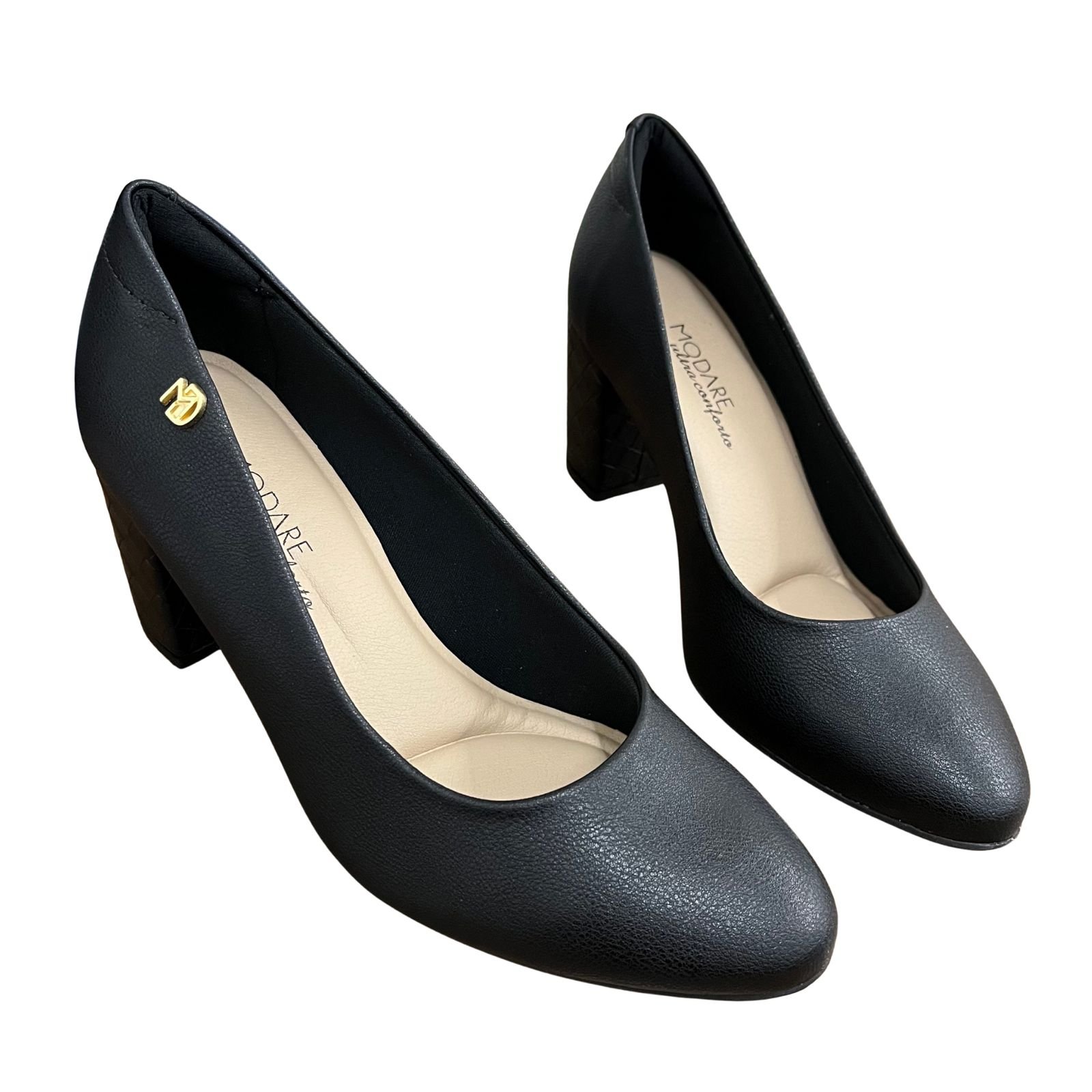 Sapato Scarpin Salto Bloco Feminino Modare 7377.105 Preto 3