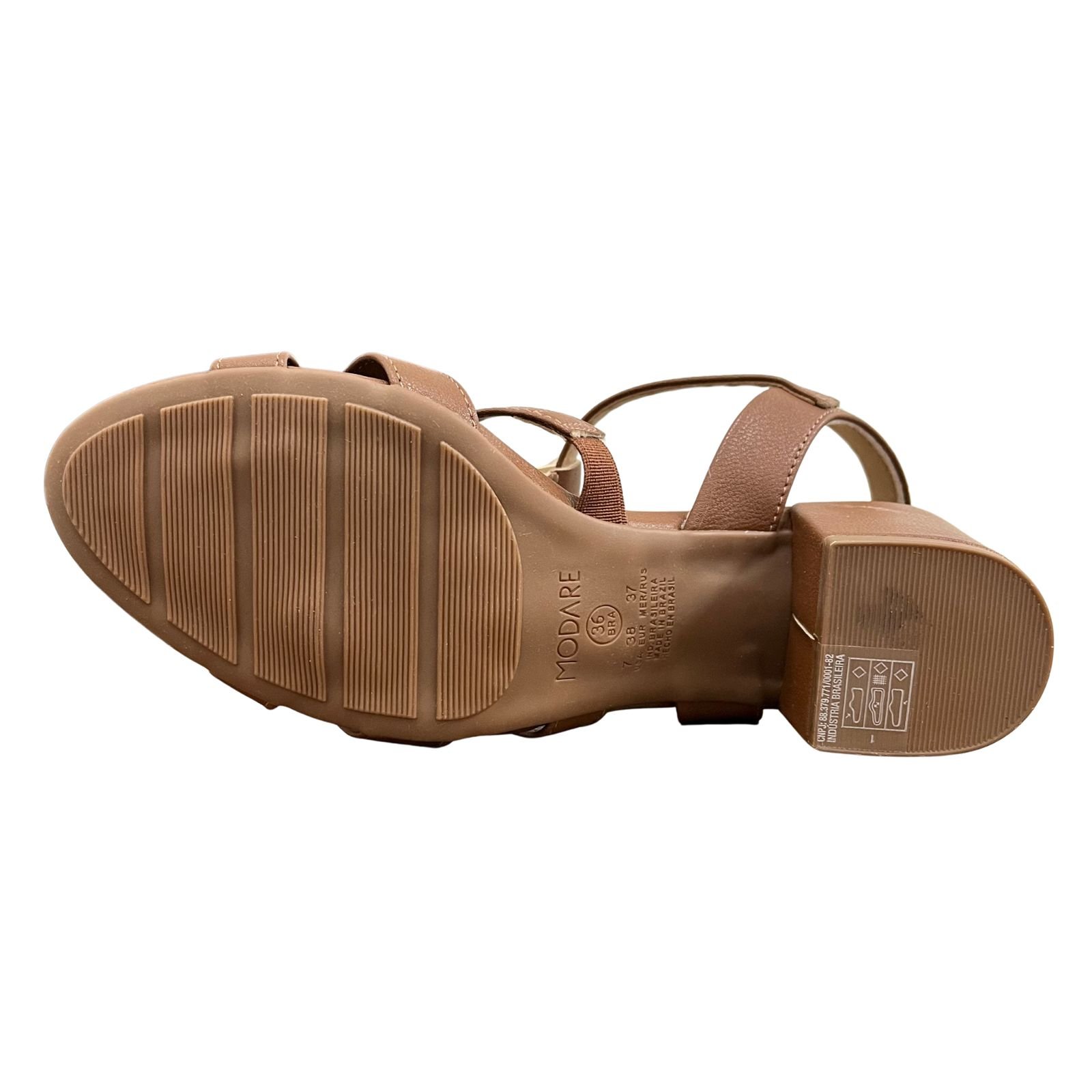 Sandália Feminina Salto Bloco Modare 7109.484 Marrom 4