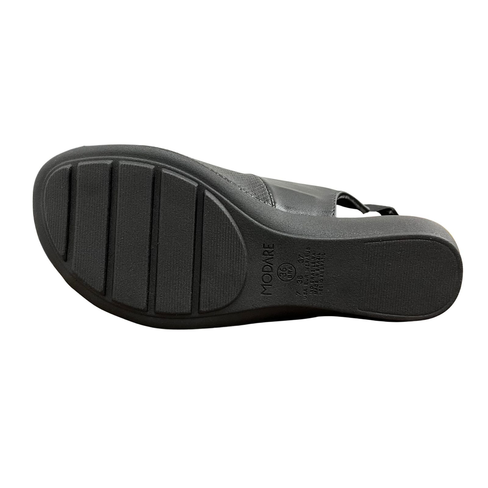 Sandália Feminina Salto Baixo Calce Fácil Modare 7127.253 Preto 4