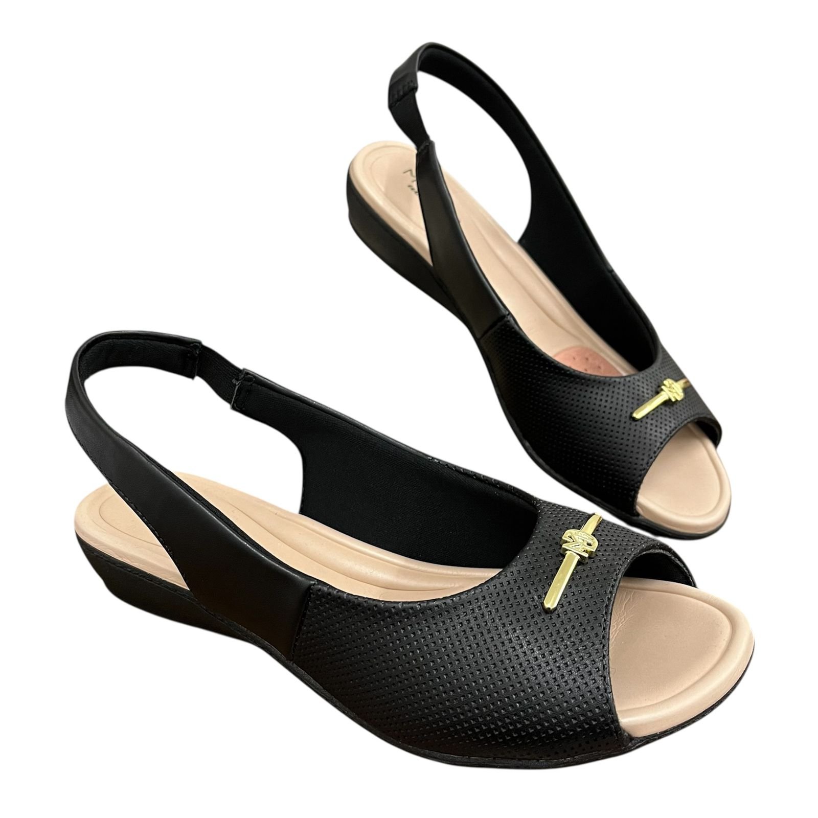 Sandália Feminina Salto Baixo Calce Fácil Modare 7127.253 Preto 5