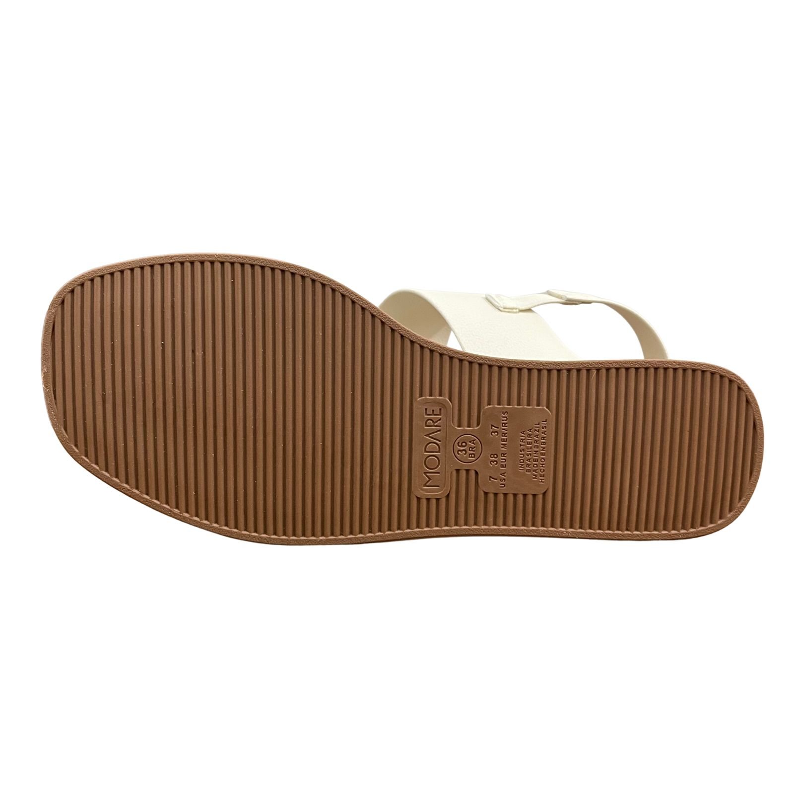 Sandália Feminina Rasteira Calce Fácil Modare 7212.103 Branco 4