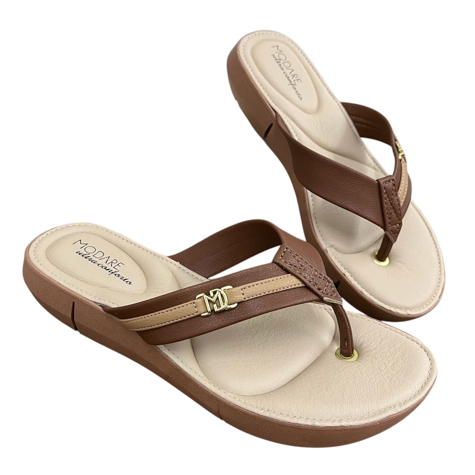 Chinelo Feminino Salto Modare Ultraconforto 7199.104 Marrom 3