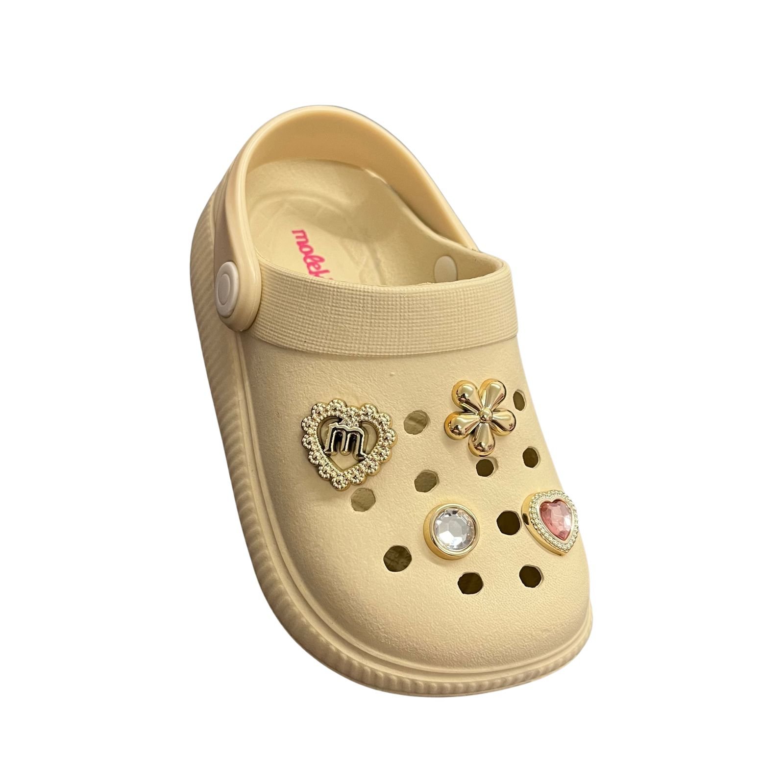 Babuche Clog Infantil Menina Botons Molekinha 2591.103 Bege 2