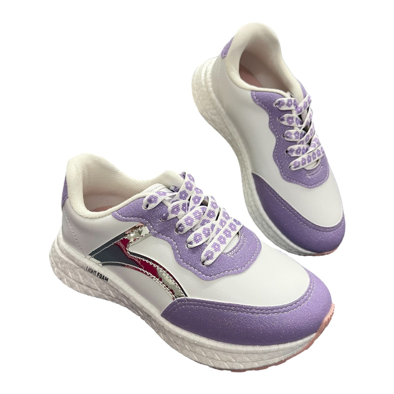 Tênis Infantil Menina Com Brilho Molekinha 2580.109 Branco/Lilás 5