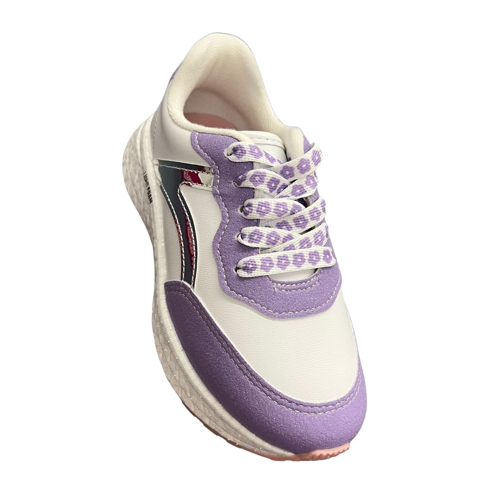 Tênis Infantil Menina Com Brilho Molekinha 2580.109 Branco/Lilás 2