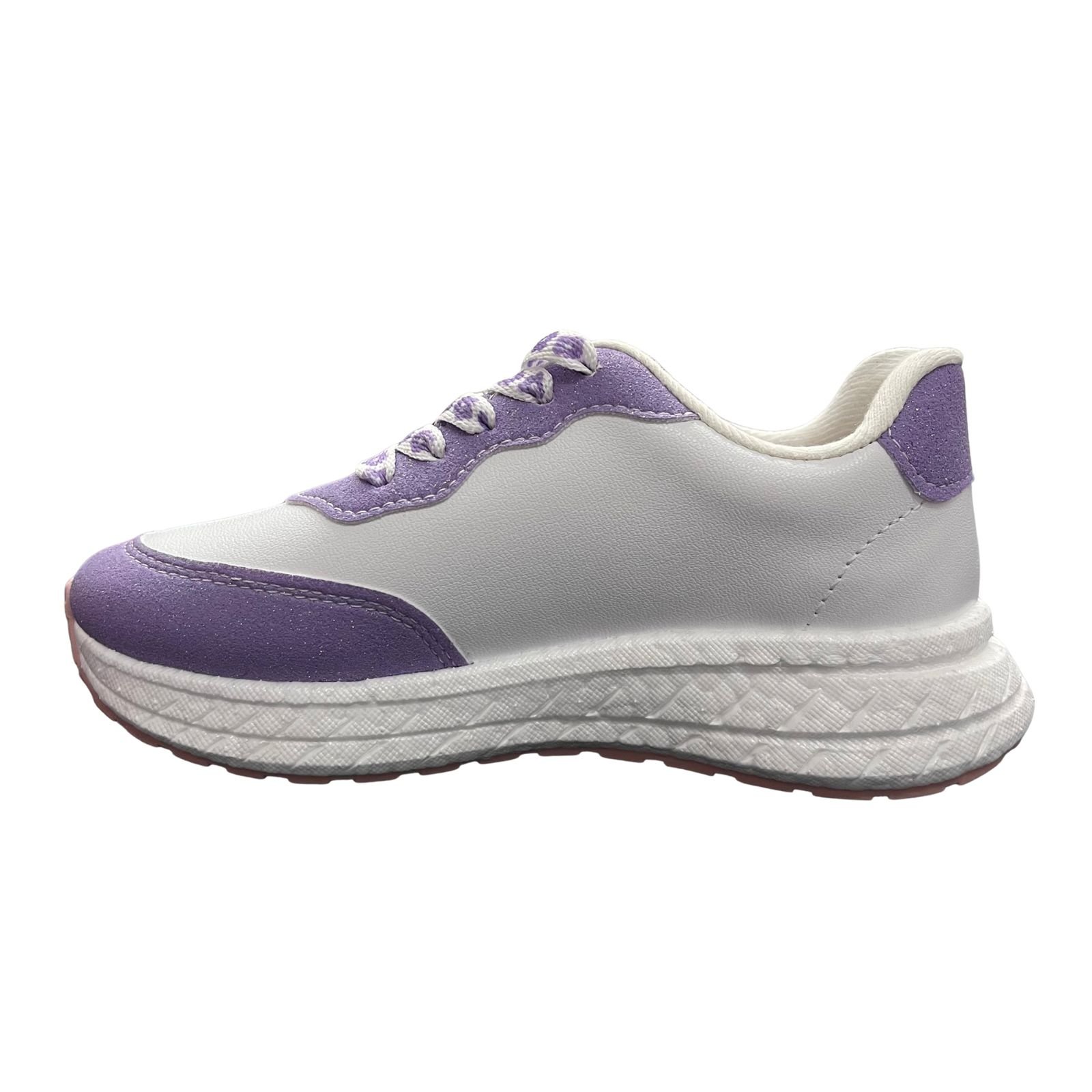 Tênis Infantil Menina Com Brilho Molekinha 2580.109 Branco/Lilás 4