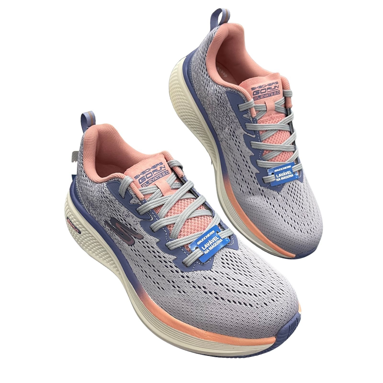 Tênis Esportivo Feminino Skechers Go Run Elevate 129000 Cinza 3