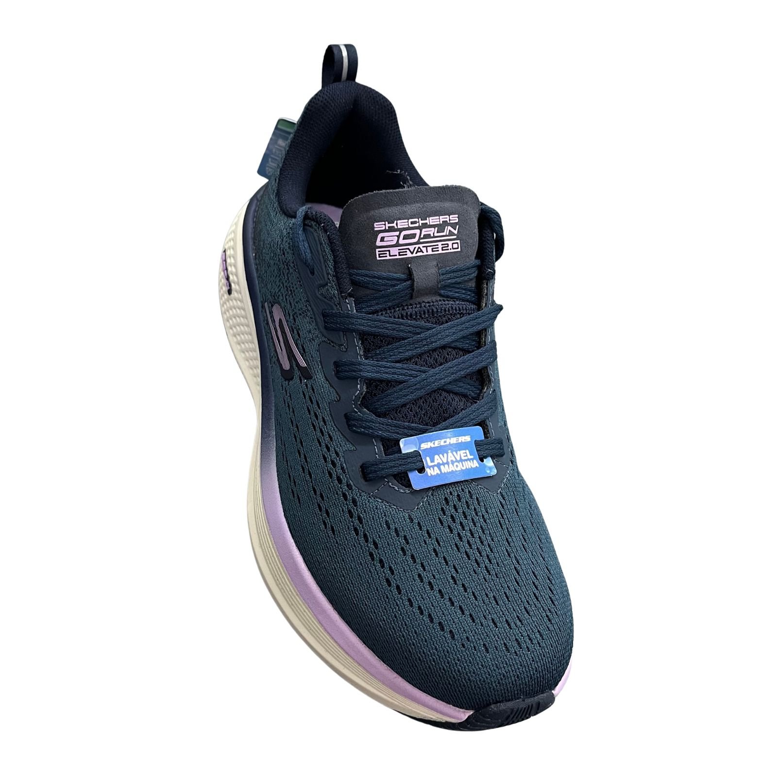 Tênis Esportivo Feminino Skechers Go Run Elevate 129000 Azul Marinho/Lavanda 2