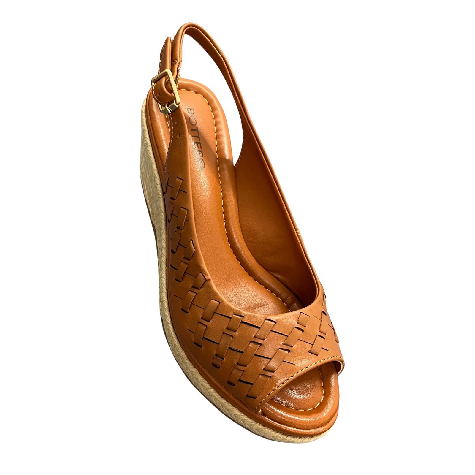 Sandália Anabela Espadrille Bottero Em Couro 372823 Marrom 2