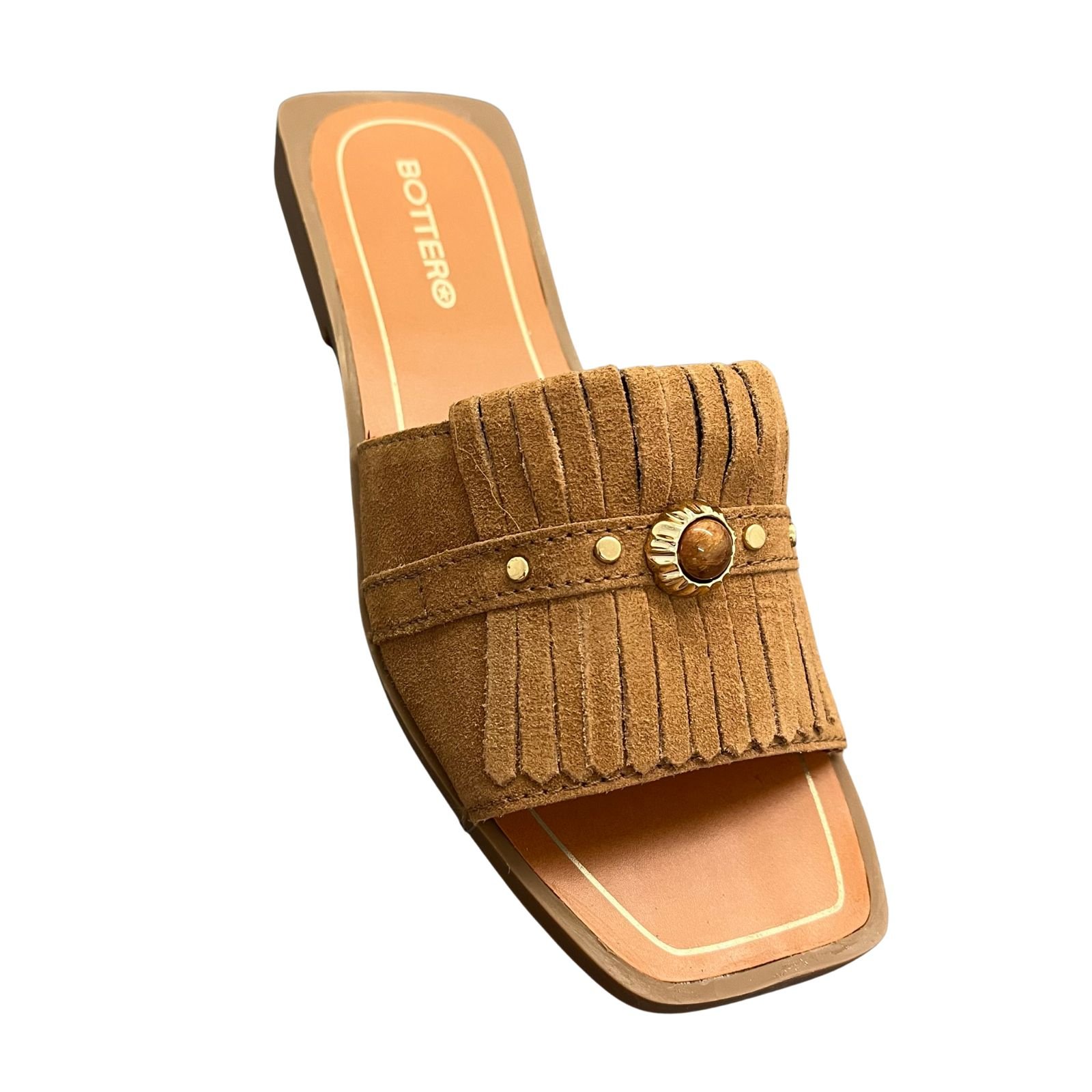 Sandália Rasteira Feminina Bottero Em Couro 368307 Castanho 2