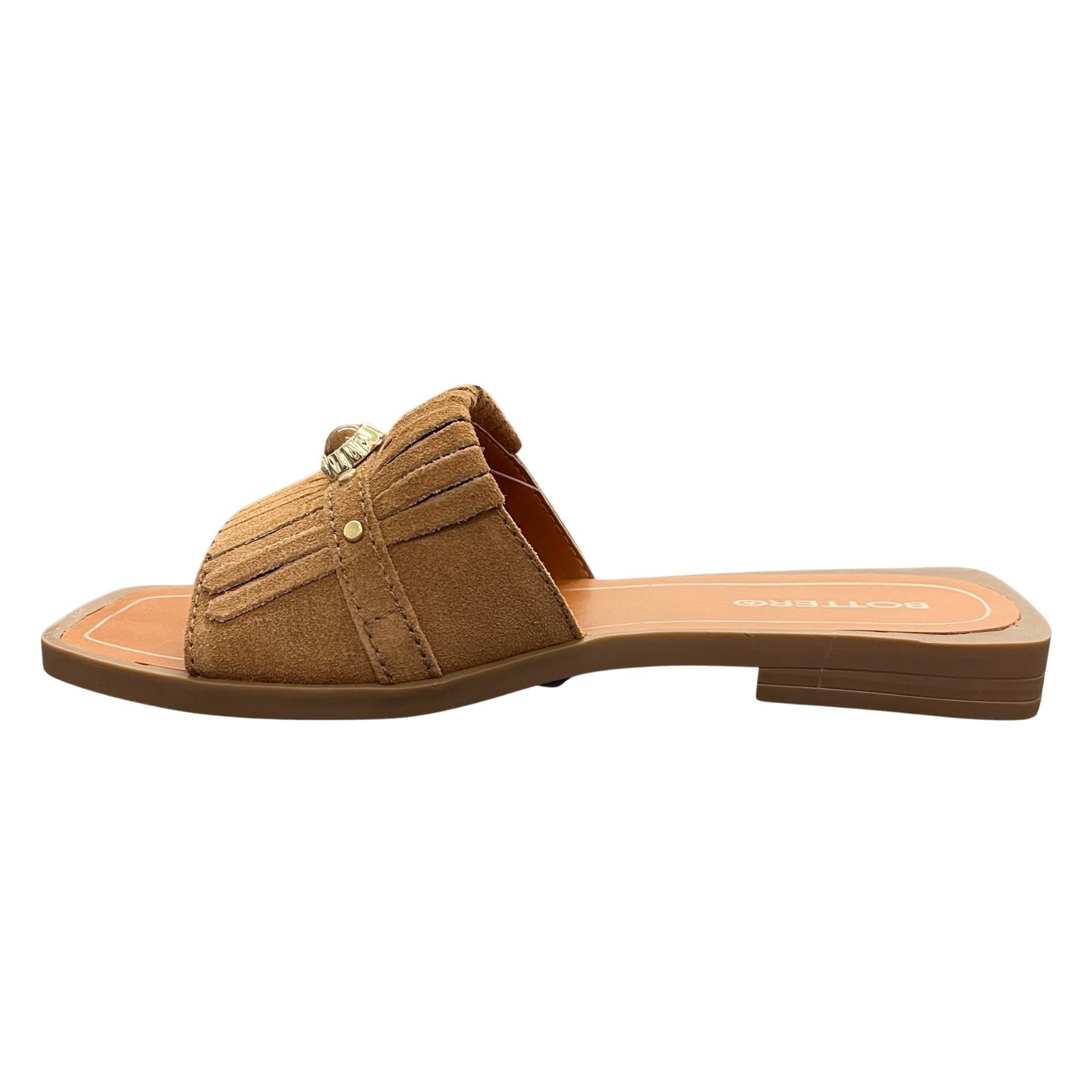 Sandália Rasteira Feminina Bottero Em Couro 368307 Castanho 4