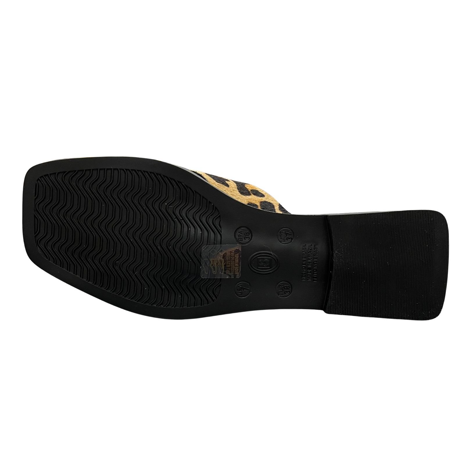 Sandália Rasteira Feminina Bottero Em Couro 336818 Animal Print 3