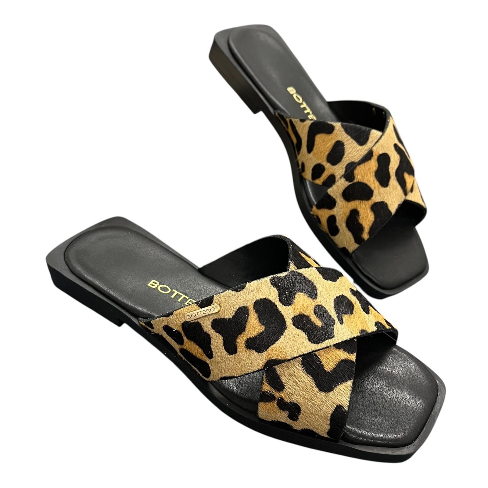 Sandália Rasteira Feminina Bottero Em Couro 336818 Animal Print 5