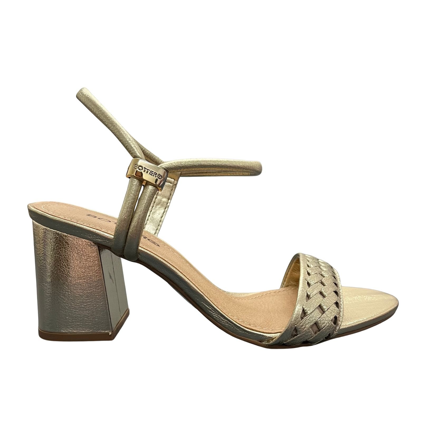 Sandália Feminina Salto Bloco Bottero Em Couro 373701