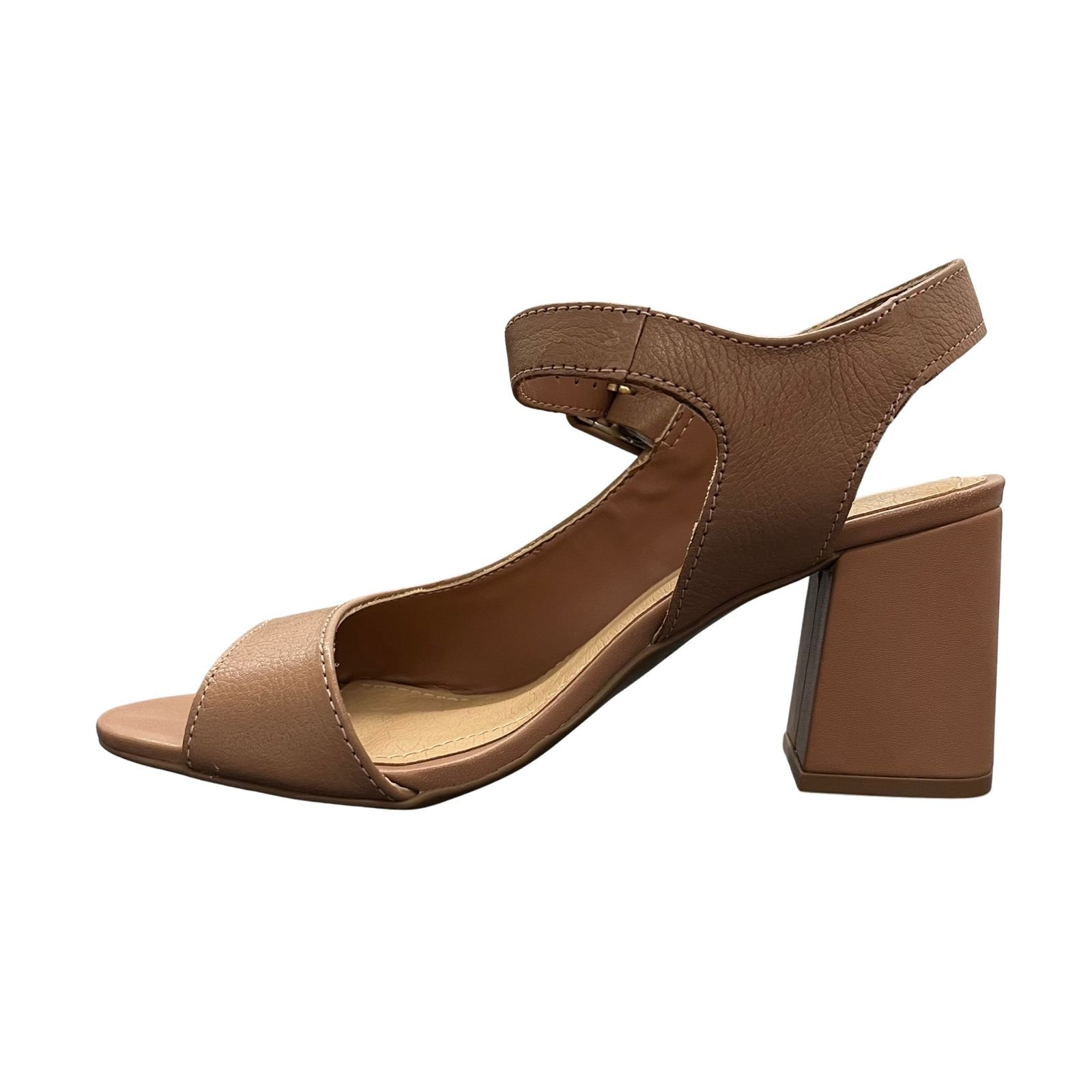 Sandália Feminina Salto Bloco Bottero Em Couro 372008 Marrom 3