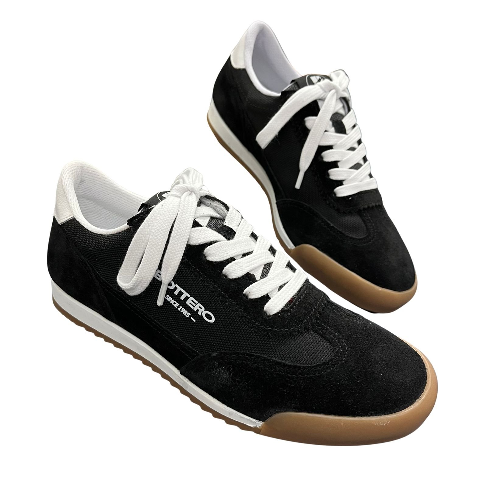 Tênis Casual Bottero Em Couro Camurça 370802 Preto 3