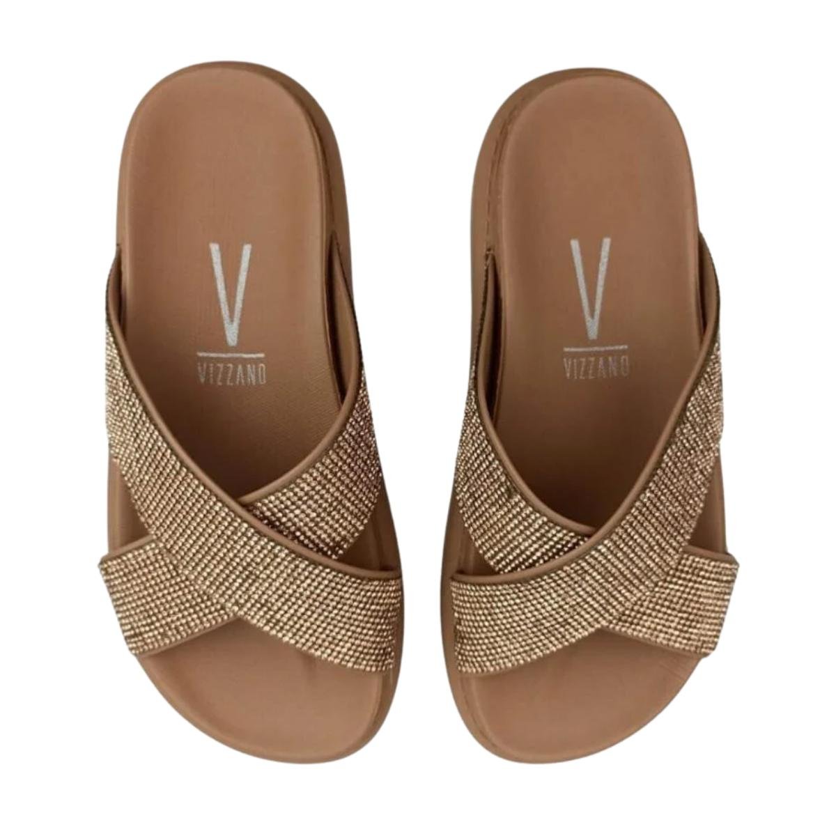 Papete Strass Flatform Casual Feminino Vizzano 6459.122 Nude Nude 4