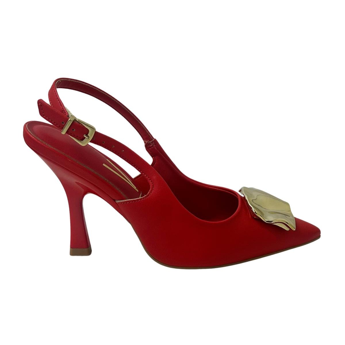 Sapato Scarpin Slingback Casula Feminino Vizzano 1464302 Vermelho Vermelho 2