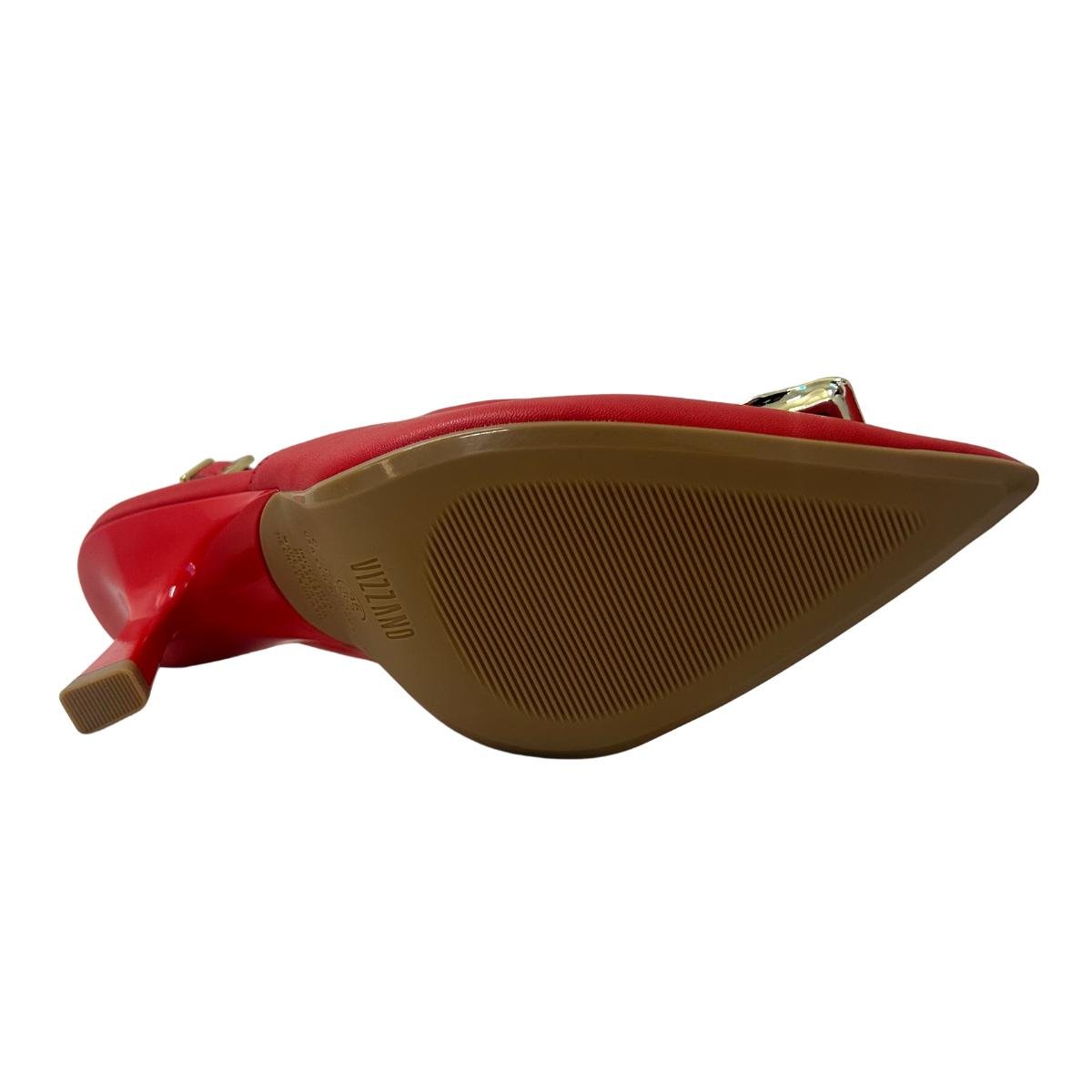 Sapato Scarpin Slingback Casula Feminino Vizzano 1464302 Vermelho Vermelho 6