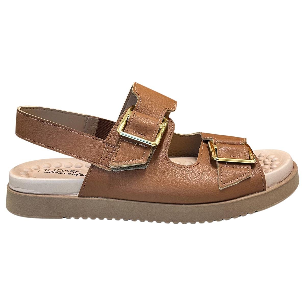 Sandália Papete Casual Feminino  Modare 7178121 Marrom Marrom 2