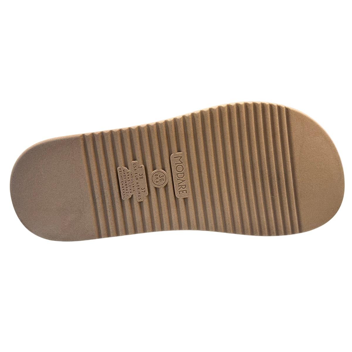 Sandália Papete Casual Feminino  Modare 7178121 Marrom Marrom 6