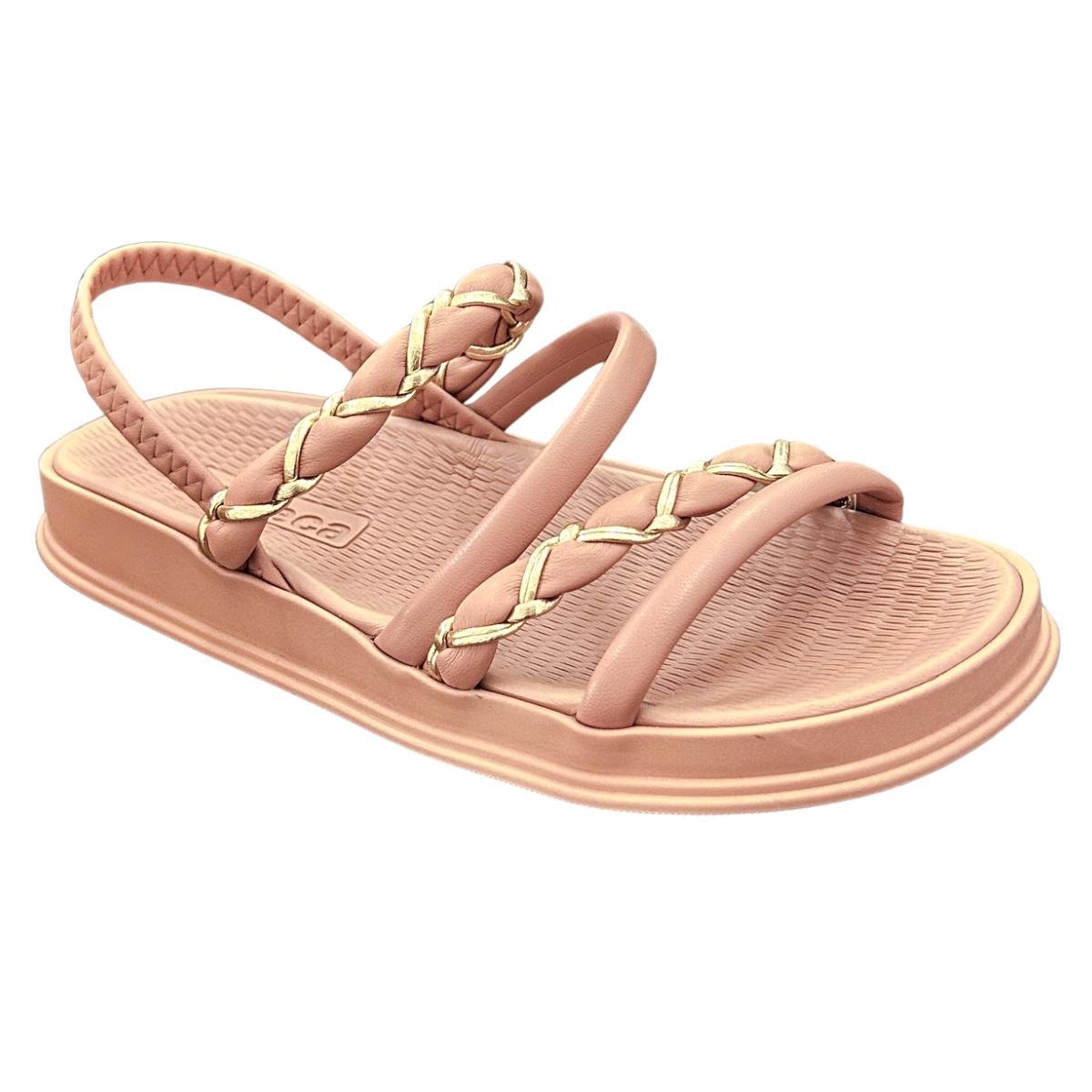 Sandália Papate Flatform Casual Feminino Moleca 5556110 Nude Nude 2